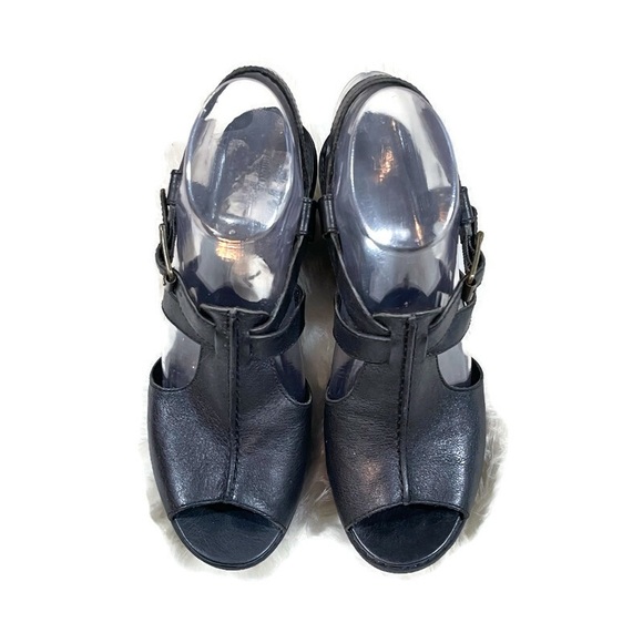 Timberland Earthkeepers Black Danforth Wedge Sandals - Picture 3 of 10